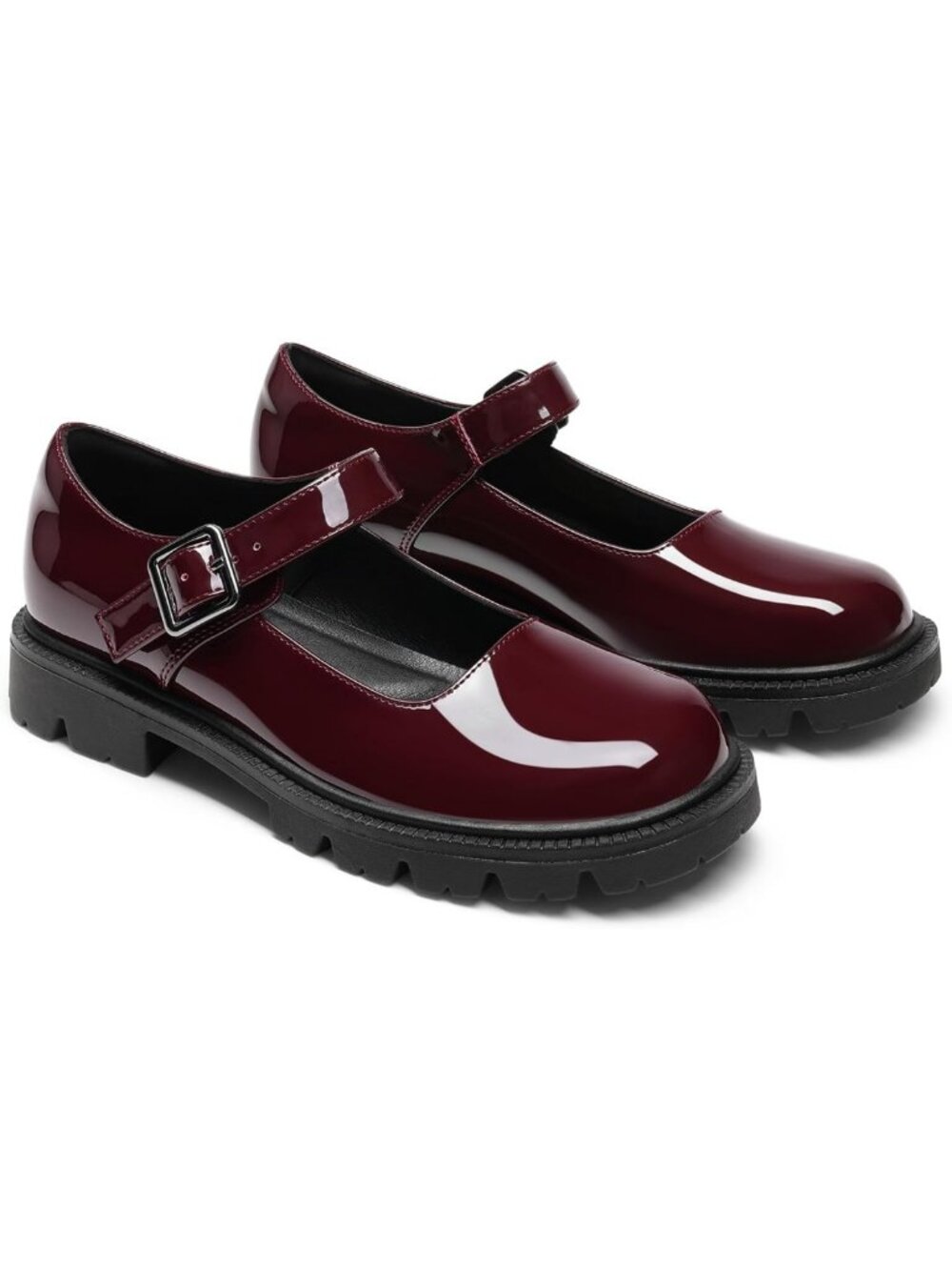 Stylish Women's Chunky Mary Jane Flats - Comfortable, Versatile, Trendy Footwear